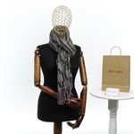 Fashion, accesorii si bijuterii - Femei - Accesorii femei - Esarfe si fulare femei - Esarfa, de dama, Buticcochet, lana, cu franjuri, model stilizat, 70x180 cm, Verde - ES1761 - Infinity.ro