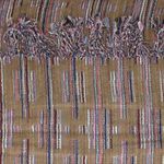 Fashion, accesorii si bijuterii - Femei - Accesorii femei - Esarfe si fulare femei - Esarfa, de dama, Buticcochet, lana, cu franjuri, model stilizat, 70x180 cm, Maro - ES1760 - Infinity.ro