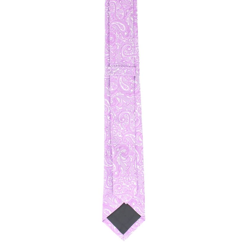 Fashion, accesorii si bijuterii - Barbati - Accesorii barbati - Cravate si papioane barbati - Set cravata si batista, Buticcochet, din material sintetic, 148 x 6 cm, model stilizat, Mov - SETC203 - Infinity.ro