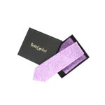 Fashion, accesorii si bijuterii - Barbati - Accesorii barbati - Cravate si papioane barbati - Set cravata si batista, Buticcochet, din material sintetic, 148 x 6 cm, model stilizat, Mov - SETC203 - Infinity.ro
