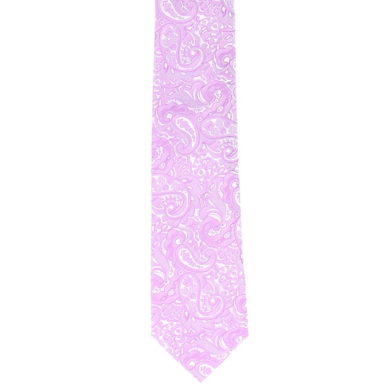 Fashion, accesorii si bijuterii - Barbati - Accesorii barbati - Cravate si papioane barbati - Set cravata si batista, Buticcochet, din material sintetic, 148 x 6 cm, model stilizat, Mov - SETC203 - Infinity.ro