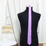 Fashion, accesorii si bijuterii - Barbati - Accesorii barbati - Cravate si papioane barbati - Set cravata si batista, Buticcochet, din material sintetic, 148 x 6 cm, model stilizat, Mov - SETC203 - Infinity.ro