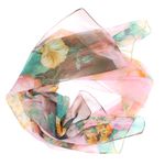 Fashion, accesorii si bijuterii - Femei - Accesorii femei - Esarfe si fulare femei - Esarfa, de dama, Buticcochet, din poliester, cu imprimeu floral, 50x160 cm, Roz pal - ES1706 - Infinity.ro