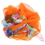 Fashion, accesorii si bijuterii - Femei - Accesorii femei - Esarfe si fulare femei - Esarfa, de dama, Buticcochet, din poliester, cu imprimeu floral, 50x160 cm, Portocaliu - ES1705 - Infinity.ro