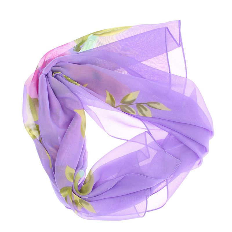 Fashion, accesorii si bijuterii - Femei - Accesorii femei - Esarfe si fulare femei - Esarfa, de dama, Buticcochet, din poliester, cu imprimeu floral, 50x160 cm, Mov - ES1703 - Infinity.ro