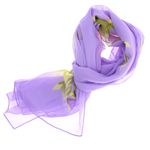 Fashion, accesorii si bijuterii - Femei - Accesorii femei - Esarfe si fulare femei - Esarfa, de dama, Buticcochet, din poliester, cu imprimeu floral, 50x160 cm, Mov - ES1703 - Infinity.ro