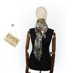 Fashion, accesorii si bijuterii - Femei - Accesorii femei - Esarfe si fulare femei - Esarfa, de dama, Buticcochet, Casmir, 70x170 cm, model cu bufnite, Kaki - ES2783 - Infinity.ro