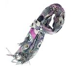 Fashion, accesorii si bijuterii - Femei - Accesorii femei - Esarfe si fulare femei - Esarfa, de dama, Buticcochet, Casmir, 70x170 cm, model cu bufnite, Gri - ES2780 - Infinity.ro