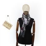 Fashion, accesorii si bijuterii - Femei - Accesorii femei - Esarfe si fulare femei - Esarfa, de dama, Buticcochet, Casmir, 70x170 cm, model cu bufnite, Gri - ES2780 - Infinity.ro