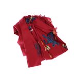 Fashion, accesorii si bijuterii - Femei - Accesorii femei - Esarfe si fulare femei - Esarfa, de dama, Buticcochet, Casmir, cu model ren brodat, 70x180 cm, Visiniu - ES1533 - Infinity.ro