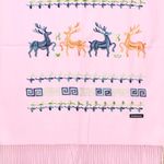 Fashion, accesorii si bijuterii - Femei - Accesorii femei - Esarfe si fulare femei - Esarfa, de dama, Buticcochet, Casmir, cu model ren brodat, 70x180 cm, Roz - ES1530 - Infinity.ro