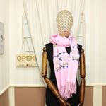Fashion, accesorii si bijuterii - Femei - Accesorii femei - Esarfe si fulare femei - Esarfa, de dama, Buticcochet, Casmir, cu model ren brodat, 70x180 cm, Roz - ES1530 - Infinity.ro