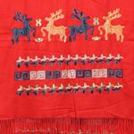 Fashion, accesorii si bijuterii - Femei - Accesorii femei - Esarfe si fulare femei - Esarfa, de dama, Buticcochet, Casmir, cu model ren brodat, 70x180 cm, Rosu - ES1525 - Infinity.ro