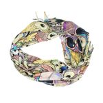 Fashion, accesorii si bijuterii - Femei - Accesorii femei - Esarfe si fulare femei - Esarfa, de dama, Buticcochet, Casmir, 70x170 cm, model cu bufnite, Bej - ES2778 - Infinity.ro