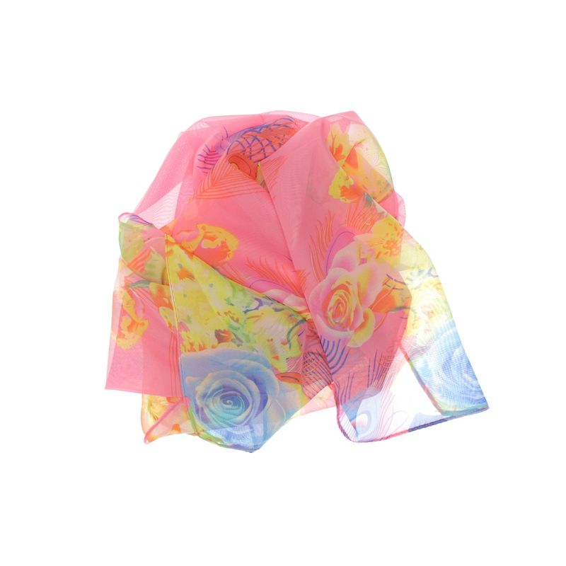 Fashion, accesorii si bijuterii - Femei - Accesorii femei - Esarfe si fulare femei - Esarfa, de dama, Buticcochet, din poliester, imprimeu floral, 150x50 cm, Roz - ES1306 - Infinity.ro