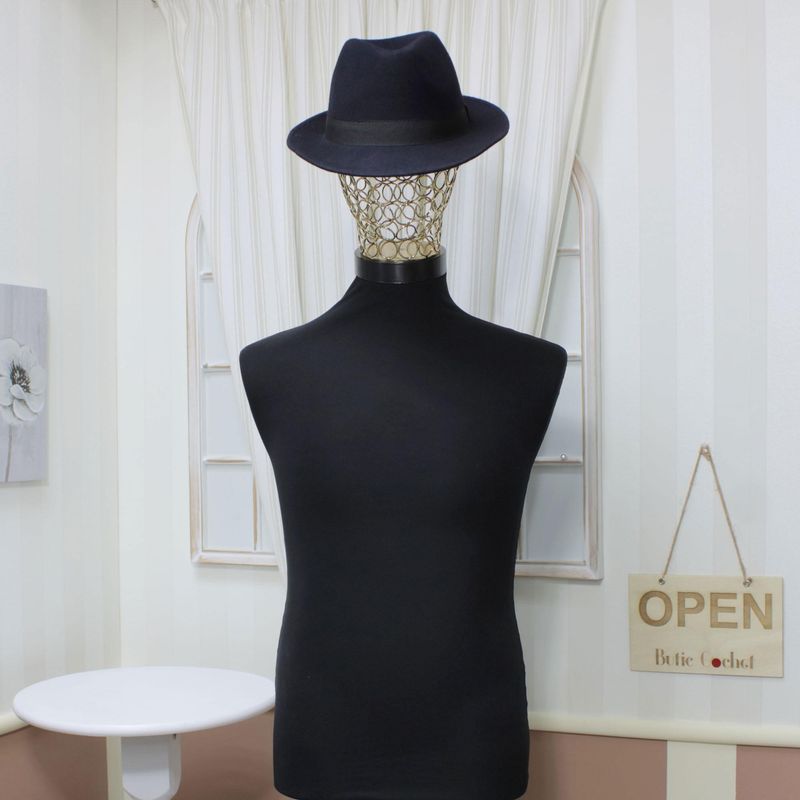 Fashion, accesorii si bijuterii - Barbati - Accesorii barbati - Caciuli si sepci barbati - Palarie barbati, din 100% lana, Bleumarin cu banda textila, Dasteli, marime 53 - PAL1184 - Infinity.ro