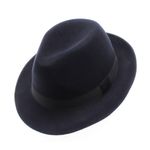Fashion, accesorii si bijuterii - Barbati - Accesorii barbati - Caciuli si sepci barbati - Palarie barbati, din 100% lana, Bleumarin cu banda textila, Dasteli, marime 53 - PAL1184 - Infinity.ro