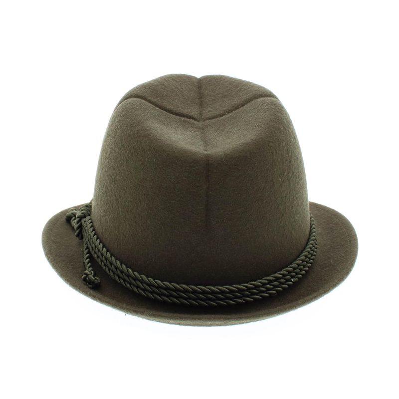 Fashion, accesorii si bijuterii - Barbati - Accesorii barbati - Caciuli si sepci barbati - Palarie barbati, din 100% lana, cu snur decorativ, Dasteli, marime 60, kaki - PAL910 - Infinity.ro
