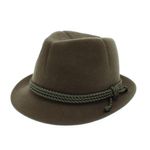 Fashion, accesorii si bijuterii - Barbati - Accesorii barbati - Caciuli si sepci barbati - Palarie barbati, din 100% lana, cu snur decorativ, Dasteli, marime 60, kaki - PAL910 - Infinity.ro
