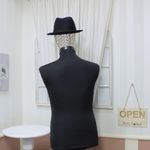Fashion, accesorii si bijuterii - Barbati - Accesorii barbati - Caciuli si sepci barbati - Palarie barbati, din 100% lana, Negru cu banda textila, Dasteli, marime 59 - PAL516 - Infinity.ro