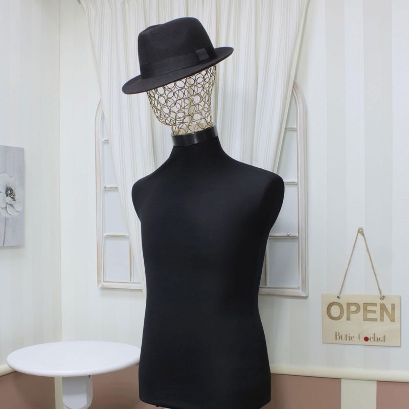 Fashion, accesorii si bijuterii - Barbati - Accesorii barbati - Caciuli si sepci barbati - Palarie barbati, din 100% lana, Negru cu banda textila, Dasteli, marime 59 - PAL516 - Infinity.ro