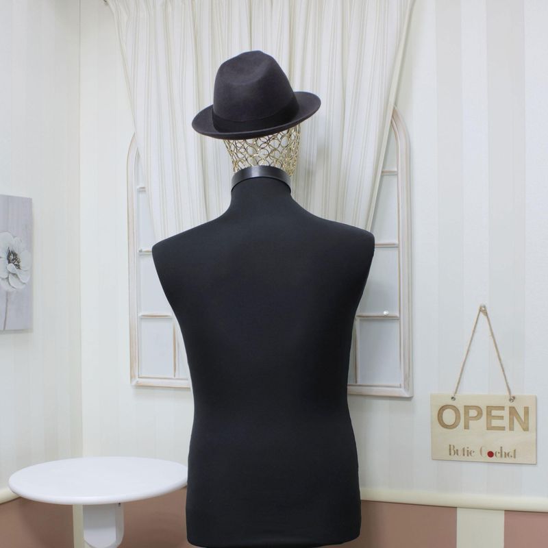 Fashion, accesorii si bijuterii - Barbati - Accesorii barbati - Caciuli si sepci barbati - Palarie barbati, din 100% lana, Gri cu banda textila, Dasteli, marime 56 - PAL522 - Infinity.ro