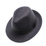 Fashion, accesorii si bijuterii - Barbati - Accesorii barbati - Caciuli si sepci barbati - Palarie barbati, din 100% lana, Gri cu banda textila, Dasteli, marime 56 - PAL522 - Infinity.ro