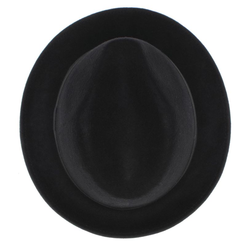 Fashion, accesorii si bijuterii - Barbati - Accesorii barbati - Caciuli si sepci barbati - Palarie barbati, din 100% lana, Negru cu banda textila, Dasteli, marime 55 - PAL512 - Infinity.ro