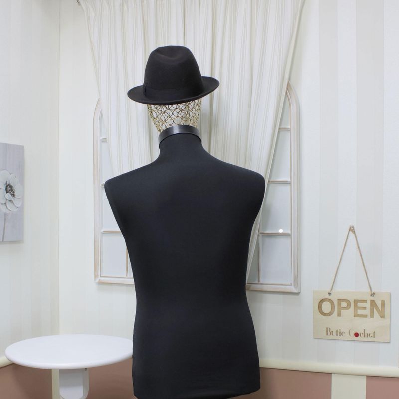 Fashion, accesorii si bijuterii - Barbati - Accesorii barbati - Caciuli si sepci barbati - Palarie barbati, din 100% lana, Maro cu banda textila, Dasteli, marime 60 - PAL1195 - Infinity.ro