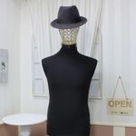 Fashion, accesorii si bijuterii - Barbati - Accesorii barbati - Caciuli si sepci barbati - Palarie barbati, din 100% lana, Gri cu banda textila, Dasteli, marime 59 - PAL1200 - Infinity.ro
