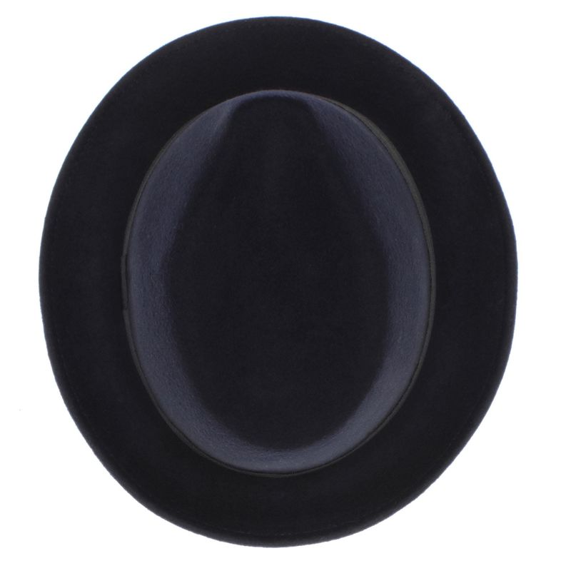 Fashion, accesorii si bijuterii - Barbati - Accesorii barbati - Caciuli si sepci barbati - Palarie barbati, din 100% lana, Bleumarin cu banda textila, Dasteli, marime 55 - PAL518 - Infinity.ro