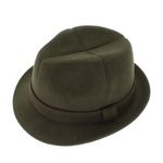Fashion, accesorii si bijuterii - Barbati - Accesorii barbati - Caciuli si sepci barbati - Palarie barbati, din 100% lana, cu banda decorativa, Dasteli, marime 58, kaki - PAL892 - Infinity.ro