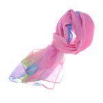 Fashion, accesorii si bijuterii - Femei - Accesorii femei - Esarfe si fulare femei - Esarfa, de dama, Buticcochet, din poliester, imprimeu cu lalele, 150x50 cm, Roz - ES1286 - Infinity.ro