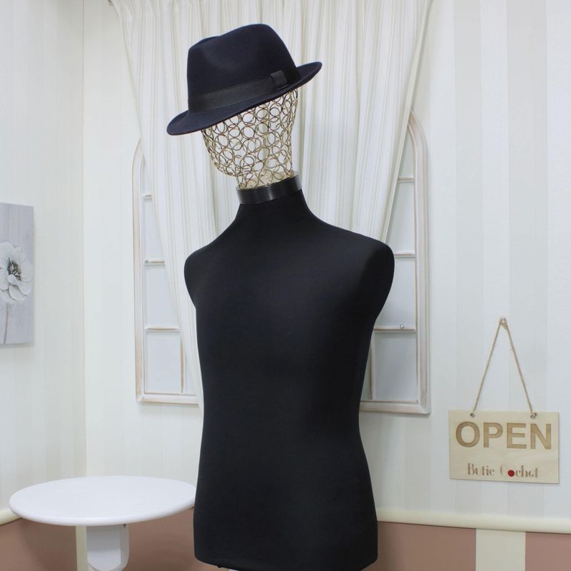 Fashion, accesorii si bijuterii - Barbati - Accesorii barbati - Caciuli si sepci barbati - Palarie barbati, din 100% lana, Bleumarin cu banda textila, Dasteli, marime 54 - PAL1185 - Infinity.ro