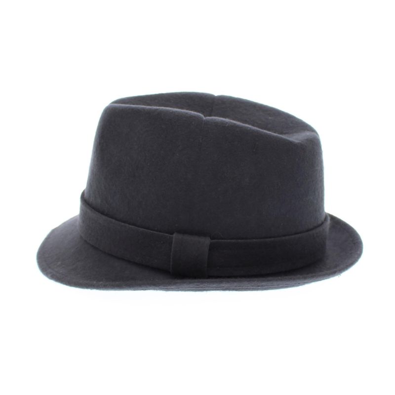 Fashion, accesorii si bijuterii - Barbati - Accesorii barbati - Caciuli si sepci barbati - Palarie barbati, din 100% lana, cu banda decorativa, Dasteli, marime 58, Gri  - PAL884 - Infinity.ro