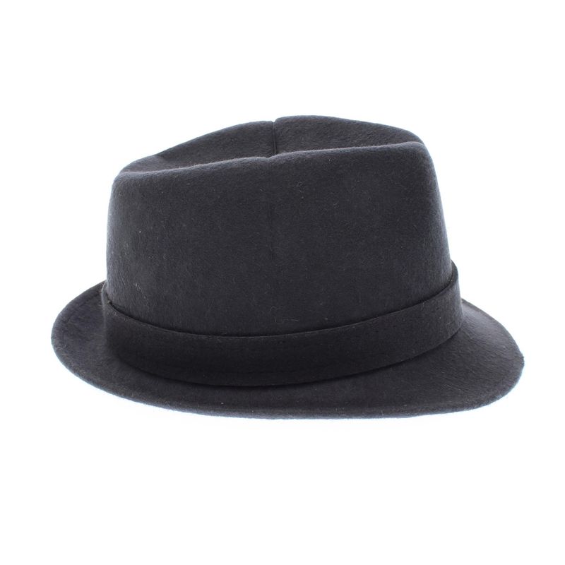 Fashion, accesorii si bijuterii - Barbati - Accesorii barbati - Caciuli si sepci barbati - Palarie barbati, din 100% lana, cu banda decorativa, Dasteli, marime 58, Gri  - PAL884 - Infinity.ro
