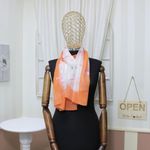 Fashion, accesorii si bijuterii - Femei - Accesorii femei - Esarfe si fulare femei - Esarfa, de dama, Buticcochet, din poliester, imprimeu floral, 150x50 cm, Portocaliu - ES1302 - Infinity.ro