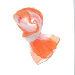 Fashion, accesorii si bijuterii - Femei - Accesorii femei - Esarfe si fulare femei - Esarfa, de dama, Buticcochet, din poliester, imprimeu floral, 150x50 cm, Portocaliu - ES1302 - Infinity.ro