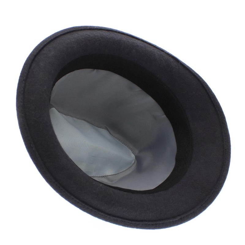 Fashion, accesorii si bijuterii - Barbati - Accesorii barbati - Caciuli si sepci barbati - Palarie barbati, din 100% lana, cu banda decorativa, Dasteli, marime 58, Gri  - PAL884 - Infinity.ro