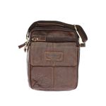 Fashion, accesorii si bijuterii - Barbati - Accesorii barbati - Genti si rucsacuri barbati - Geanta barbateasca, de umar, din piele naturala, RuffRader, 18 x 23 x 6 cm, Maro inchis - GNM40 - Infinity.ro