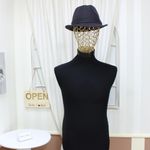 Fashion, accesorii si bijuterii - Barbati - Accesorii barbati - Caciuli si sepci barbati - Palarie barbati, din 100% lana, cu banda decorativa, Dasteli, marime 58, Gri  - PAL884 - Infinity.ro