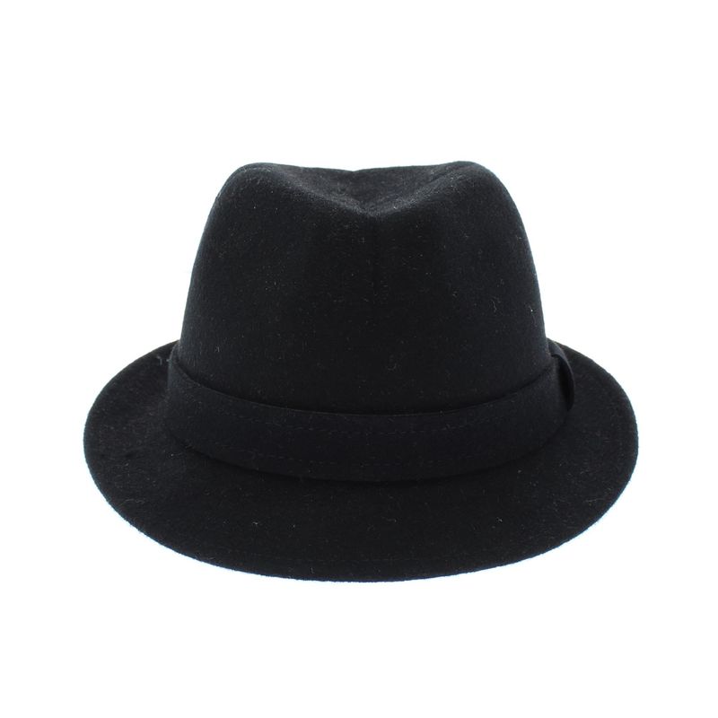 Fashion, accesorii si bijuterii - Barbati - Accesorii barbati - Caciuli si sepci barbati - Palarie barbati, din 100% lana, Negru cu banda textila, Dasteli, marime 53 - PAL871 - Infinity.ro