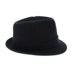 Fashion, accesorii si bijuterii - Barbati - Accesorii barbati - Caciuli si sepci barbati - Palarie barbati, din 100% lana, Negru cu banda textila, Dasteli, marime 53 - PAL871 - Infinity.ro