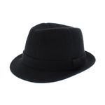 Fashion, accesorii si bijuterii - Barbati - Accesorii barbati - Caciuli si sepci barbati - Palarie barbati, din 100% lana, Negru cu banda textila, Dasteli, marime 53 - PAL871 - Infinity.ro