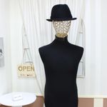Fashion, accesorii si bijuterii - Barbati - Accesorii barbati - Caciuli si sepci barbati - Palarie barbati, din 100% lana, Negru cu banda textila, Dasteli, marime 53 - PAL871 - Infinity.ro