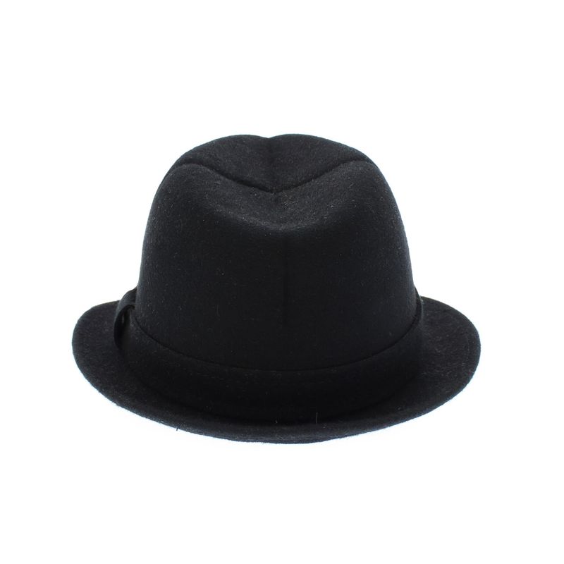 Fashion, accesorii si bijuterii - Barbati - Accesorii barbati - Caciuli si sepci barbati - Palarie barbati, din 100% lana, Negru cu banda textila, Dasteli, marime 53 - PAL871 - Infinity.ro