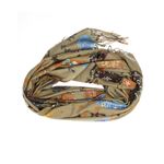 Fashion, accesorii si bijuterii - Femei - Accesorii femei - Esarfe si fulare femei - Esarfa, de dama, Buticcochet, Casmir, 70x170 cm, model cu pisici, Maro - ES2772 - Infinity.ro