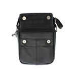 Fashion, accesorii si bijuterii - Barbati - Accesorii barbati - Genti si rucsacuri barbati - Geanta barbateasca, de umar, din piele naturala, RuffRader, 19 x 22 x 6 cm, Negru - GNM37 - Infinity.ro