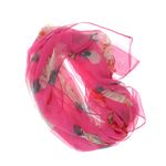 Fashion, accesorii si bijuterii - Femei - Accesorii femei - Esarfe si fulare femei - Esarfa, de dama, Buticcochet, din poliester, cu trandafiri, 50x160 cm, Roz - ES1256 - Infinity.ro