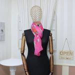 Fashion, accesorii si bijuterii - Femei - Accesorii femei - Esarfe si fulare femei - Esarfa, de dama, Buticcochet, din poliester, cu trandafiri, 50x160 cm, Roz - ES1256 - Infinity.ro